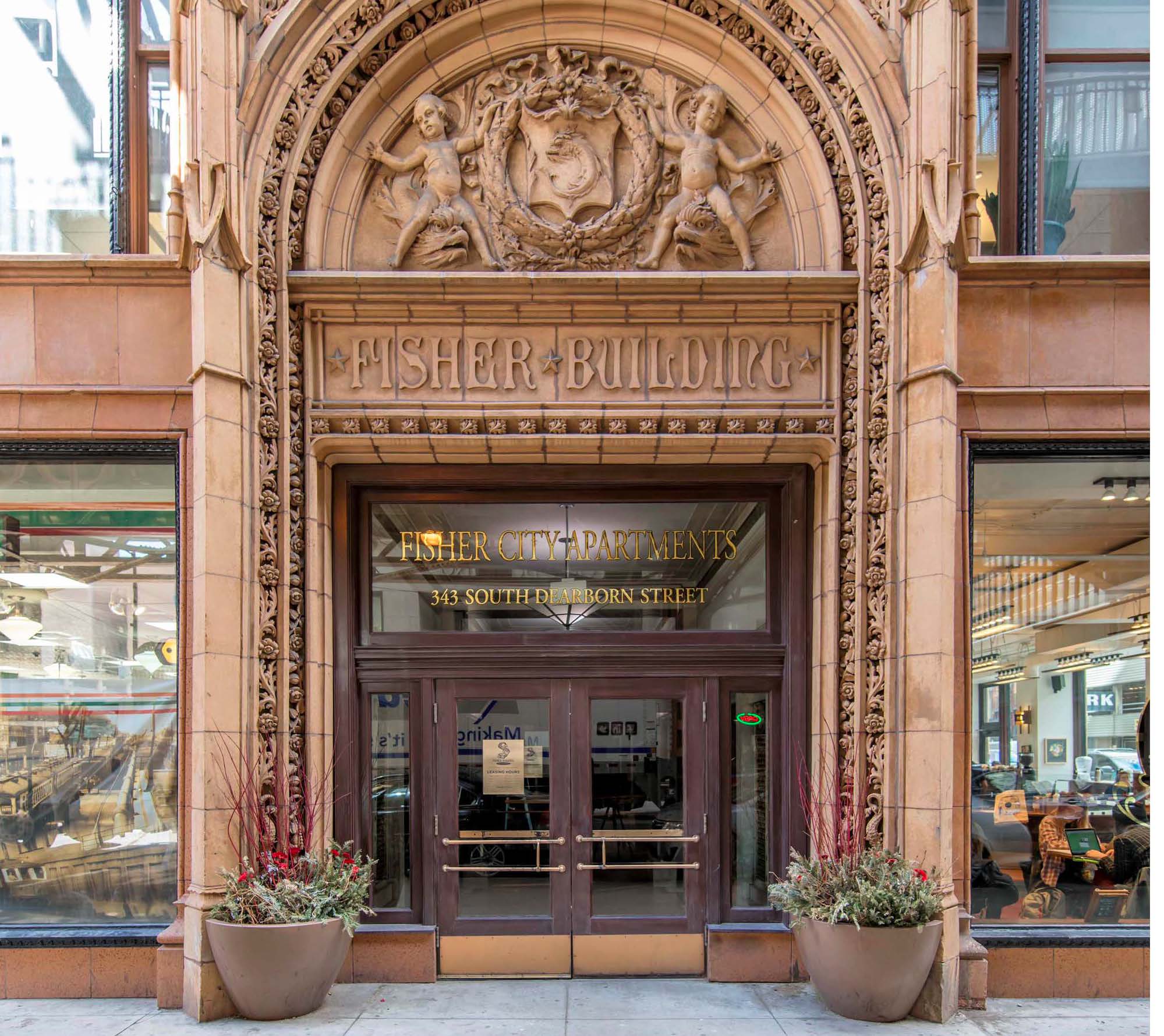 Doorway of Fisher Building in Chicago