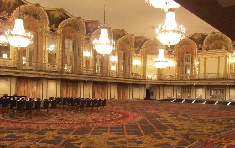 One of the hotel's large ballrooms