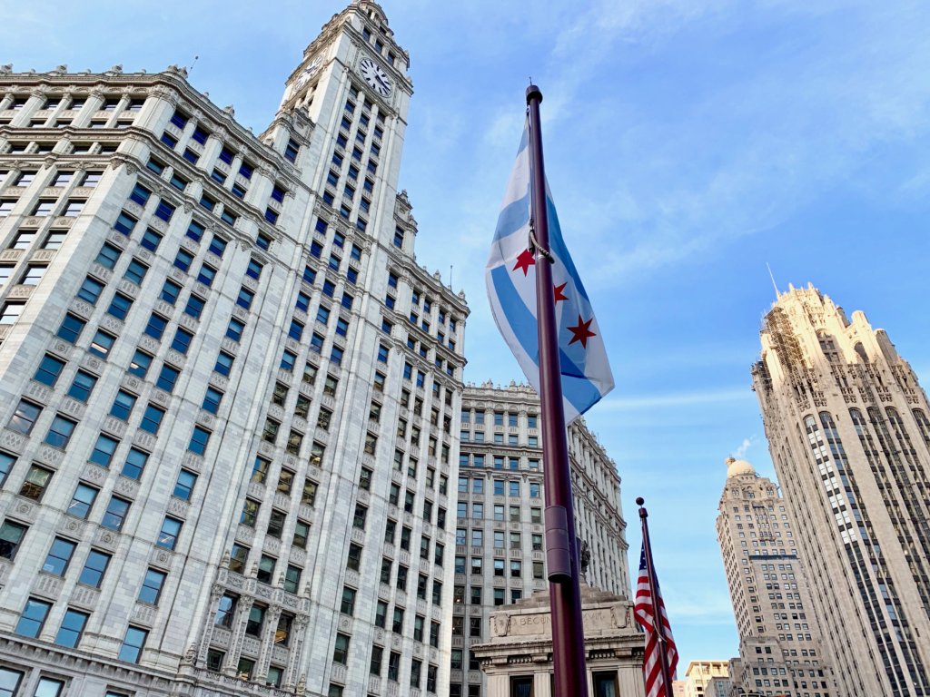 A picture of one of the oldest and most famous Chicago Skyscrapers, the Tribune Tower