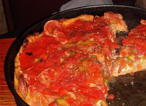 Who Invented deep dish pizza?